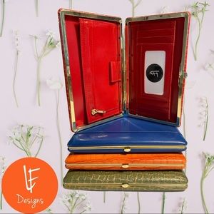 Leather wallets - embossed leather.